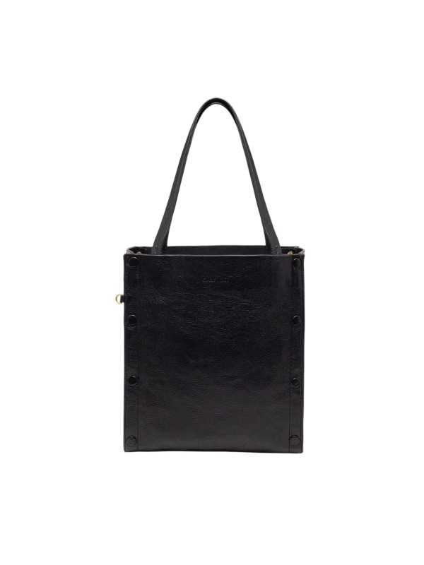 CABAS NOIR SOUFFLET CUIR GRAINE NOIR JOSEPH 4327 CLARIS VIROT boutique Strasbourg concept store bag shop front