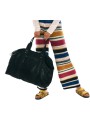SAC WEEKEND CUIR & PYTHON NOIR ROGER L 121 CLARIS VIROT boutique bag ROGER L CHECK EMBOSSE Strasbourg boutique store 2
