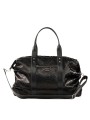 SAC WEEKEND CUIR & PYTHON NOIR ROGER L 121 CLARIS VIROT boutique bag ROGER L CHECK EMBOSSE Strasbourg boutique store 1