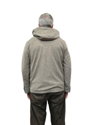 VESTE COL OFF CAPUCHE AMOVIBLE FLANELLE GREIGE CHINE B0 15120 1210 8013 BALDESSARINI homme boutique Strasbourg vêtement mode ba