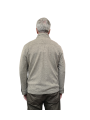 VESTE COL OFF CAPUCHE AMOVIBLE FLANELLE GREIGE CHINE B0 15120 1210 8013 BALDESSARINI homme boutique Strasbourg vêtement mode arr