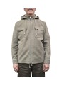VESTE COL OFF CAPUCHE AMOVIBLE FLANELLE GREIGE CHINE B0 15120 1210 8013 BALDESSARINI homme boutique Strasbourg vêtement mode fr