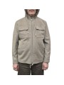 VESTE COL OFF CAPUCHE AMOVIBLE FLANELLE GREIGE CHINE B0 15120 1210 8013 BALDESSARINI homme boutique Strasbourg vêtement mode dv
