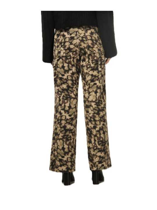 Pantalon print camouflage beige choco vert Mason's Femme 4PNT6R913R CBE15S3 594 boutique Strasbourg vêtement mode shop dos