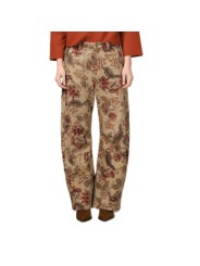 Pantalon beige large print floral vert rose Mason's Femme 4PNT7V1183 CBE15S1 594 boutique Strasbourg vêtement mode shop front
