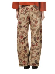 Pantalon beige large print floral vert rose Mason's Femme 4PNT7V1183 CBE15S1 594 boutique Strasbourg vêtement mode shop dos