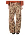 Pantalon beige large print floral vert rose Mason's Femme 4PNT7V1183 CBE15S1 594 boutique Strasbourg vêtement mode shop dos