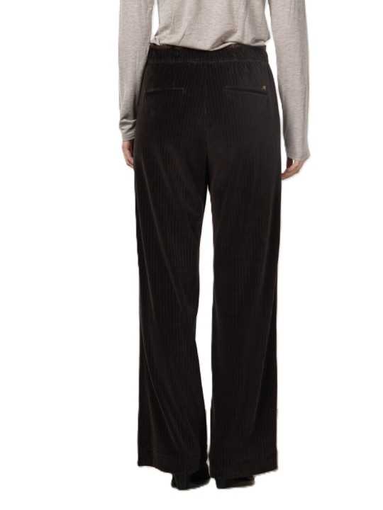 Pantalon velours grosses côtes choco Studio relax lien taille Mason's femme 4PNT6R880 JERT432 04 boutique Strasbourg vêtement