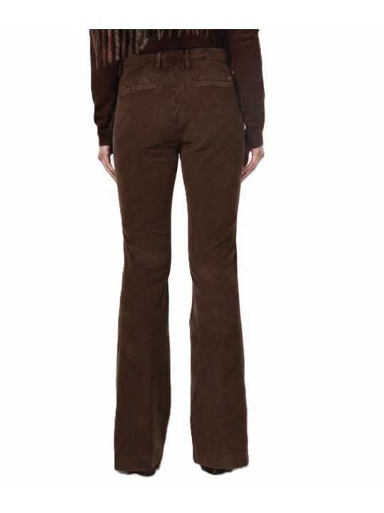 Pantalon flair mille raie velours choco Mason's Femme 4PNTD3R842 VB151 M315 boutique Strasbourg vêtement mode shop dos