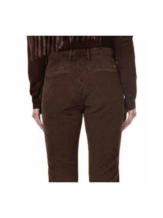 Pantalon flair mille raie velours choco Mason's Femme 4PNTD3R842 VB151 M315 boutique Strasbourg vêtement mode shop détail
