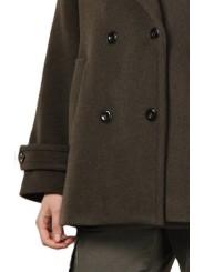 Caban laine mix doublure léopard Choco Leonie Mason's Femme 4CP4580 MT472 067 boutique Strasbourg mode vêtement shop détail