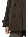 Caban laine mix doublure léopard Choco Leonie Mason's Femme 4CP4580 MT472 067 boutique Strasbourg mode vêtement shop détail