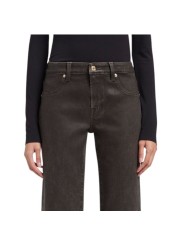 Jeans Calie droit ajusté toile enduite choco vintage Coating Brown 7 For All Mankind 7UC90H42 Seven boutique Strasbourg shop d