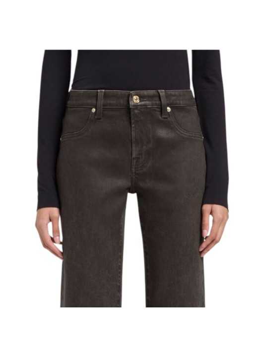 Jeans Calie droit ajusté toile enduite choco vintage Coating Brown 7 For All Mankind 7UC90H42 Seven boutique Strasbourg shop d