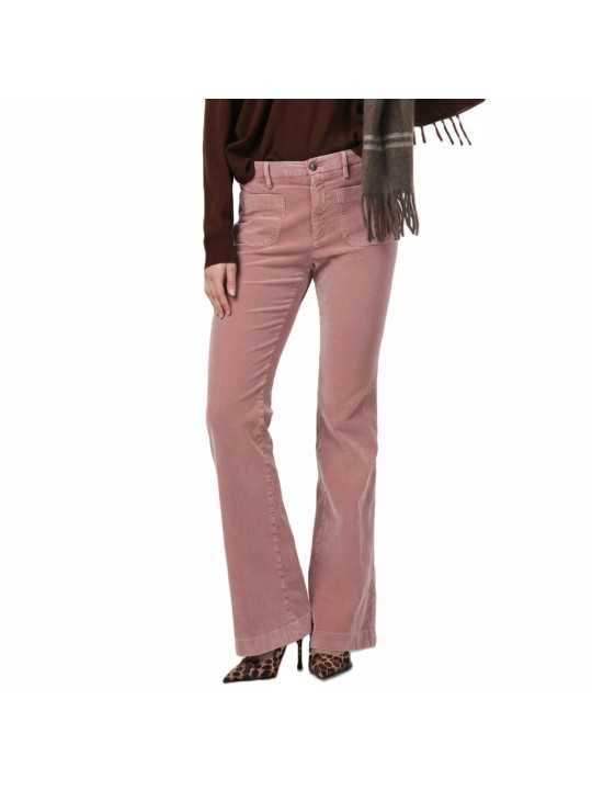 Pantalon flair mille raie velours bois de rose Mason's Femme 4PNTD3R842 VB151 M334 boutique Strasbourg vêtement mode store f