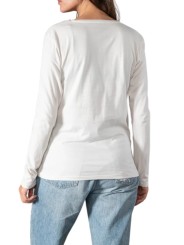 TSHIRT CHLOE V MANCHES LONGUES BLANC ANONYME FEMME Strasbourg Concept Store dos