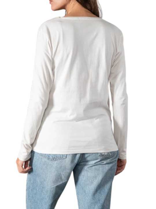 TSHIRT CHLOE V MANCHES LONGUES BLANC ANONYME FEMME Strasbourg Concept Store dos