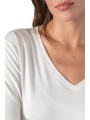 TSHIRT CHLOE V MANCHES LONGUES BLANC ANONYME FEMME Strasbourg Concept Store focus 1