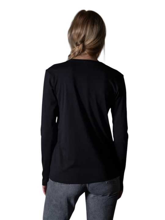 TSHIRT CHLOE V MANCHES LONGUES NOIR ANONYME FEMME Strasbourg Concept Store dos