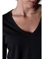 TSHIRT CHLOE V MANCHES LONGUES NOIR ANONYME FEMME Strasbourg Concept Store col v