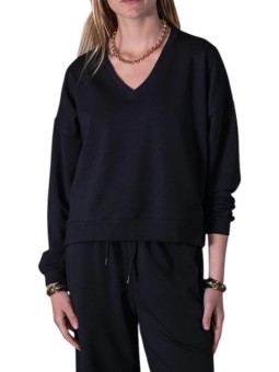 SWEAT OVERSIZE JERSEY PIMA ADELE NOIR ANONYME FEMME Strasbourg Concept store focus
