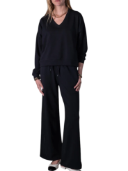 PANTALON JOGGING JERSEY PIMA NORA NOIR ANONYME FEMME Strasbourg Concept Store focus