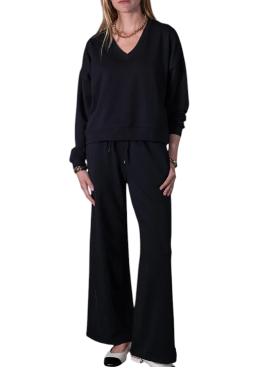 PANTALON JOGGING JERSEY PIMA NORA NOIR ANONYME FEMME Strasbourg Concept Store focus