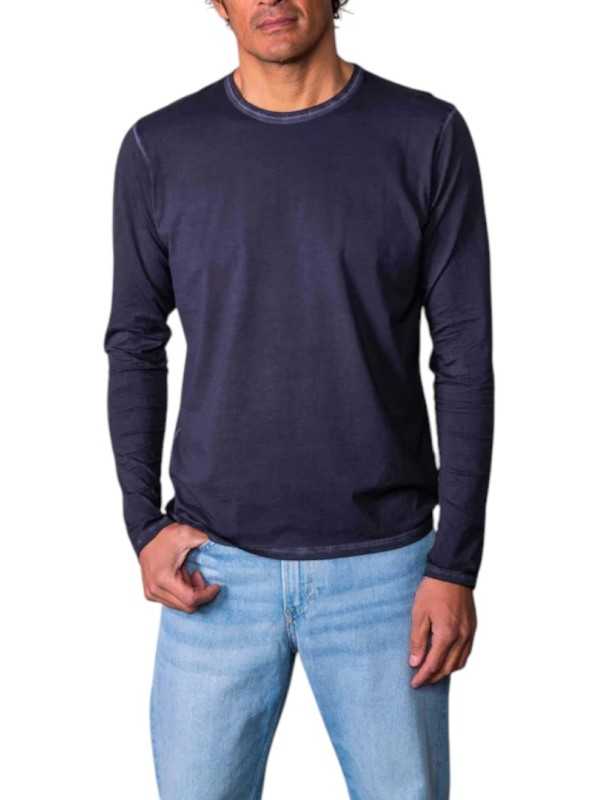 TSHIRT ARTHUR W ABYSSE BLEU MANCHES LONGUES COL ROND ANONYME HOMME Strasbourg Concept store FOCUS