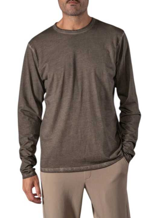 TSHIRT ARTHUR W CACAO MANCHES LONGUES COL ROND ANONYME HOMME Strasbourg Concept Store focus