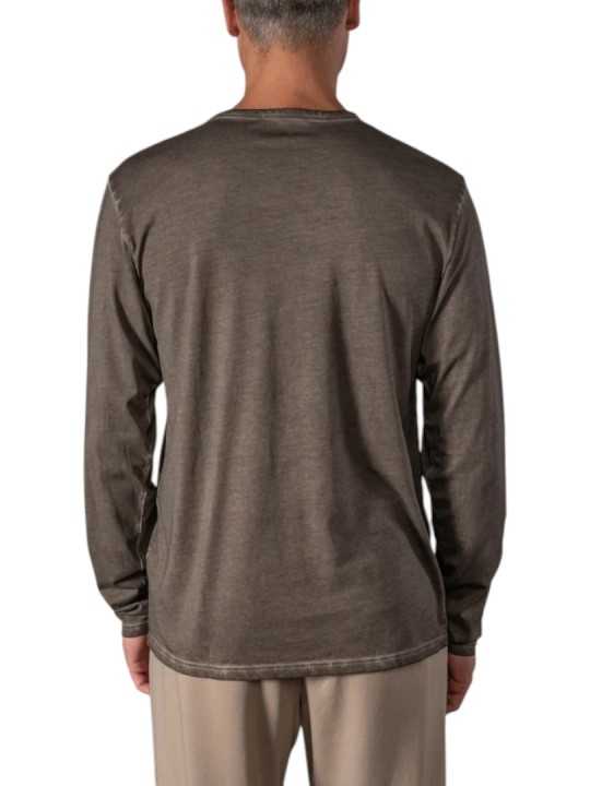 TSHIRT ARTHUR W CACAO MANCHES LONGUES COL ROND ANONYME HOMME Strasbourg Concept Store dos