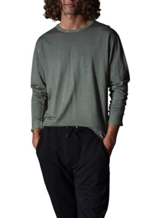 TSHIRT ARTHUR W KAKI MANCHES LONGUES COL ROND ANONYME HOMME Strasbourg Concept Store focus 1