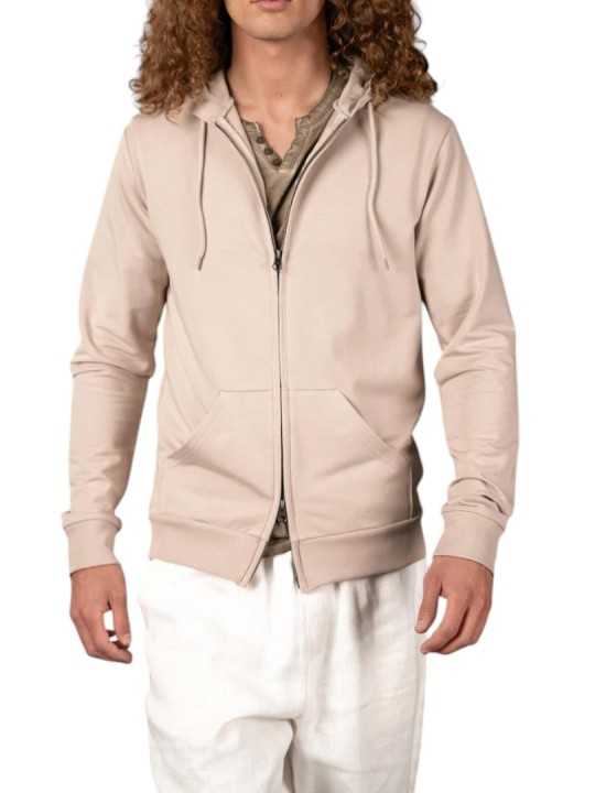 GILET CAPUCHE ZIPE KIM JERSEY PIMA DUNE ANONYM HOMME Strasbourg Concept Store face 1
