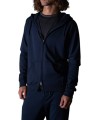 GILET CAPUCHE ZIPE KIM JERSEY PIMA MARINE ANONYME HOMME Strasbourg Concept Store profil