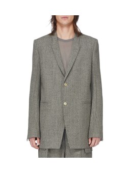 VESTE COSTUME CHINE NOIR VERT CLAIR CONCORDIAN JKT RU02F 4721 WBI 79 RICK OWENS homme boutique Strasbourg vêtement shop store f