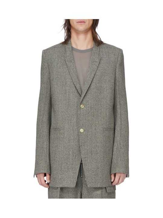 VESTE COSTUME CHINE NOIR VERT CLAIR CONCORDIAN JKT RU02F 4721 WBI 79 RICK OWENS homme boutique Strasbourg vêtement shop store f