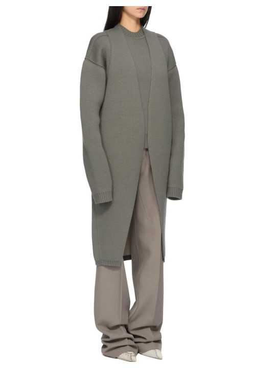 Gilet long bicolor Dust Naturel écru intérieur Cyclops Coat Rick Owens femme RP02F 5600 KWVD 3421 boutique Strasbourg vêtement 1