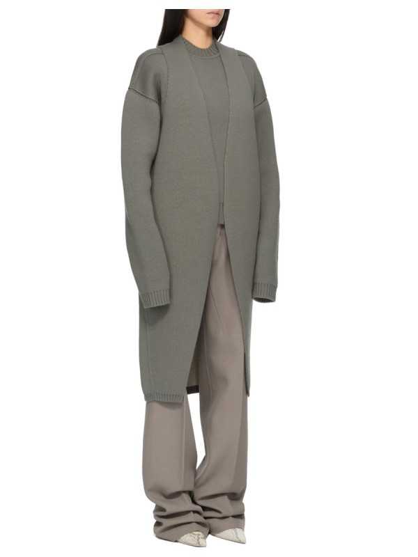Gilet long bicolor Dust Naturel écru intérieur Cyclops Coat Rick Owens femme RP02F 5600 KWVD 3421 boutique Strasbourg vêtement 1