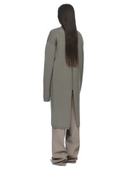Gilet long bicolor Dust Naturel écru intérieur Cyclops Coat Rick Owens femme RP02F 5600 KWVD 3421 boutique Strasbourg vêtement D