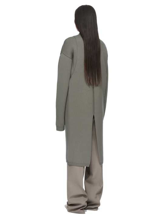Gilet long bicolor Dust Naturel écru intérieur Cyclops Coat Rick Owens femme RP02F 5600 KWVD 3421 boutique Strasbourg vêtement D