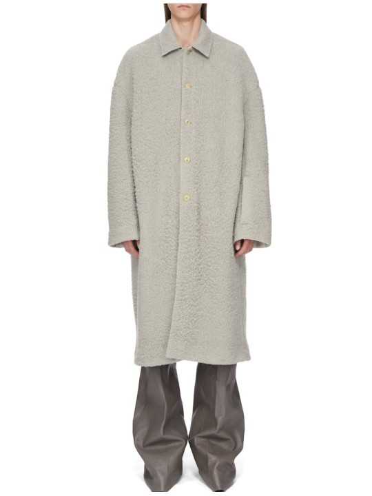 MANTEAU DROIT DARK PEARL BUTTONED BRAD COAT ALPAGA RU02F 4970 WPA 48 RICK OWENS homme boutique Strasbourg vêtement