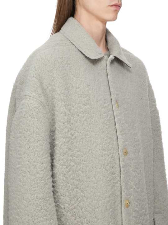 MANTEAU DROIT DARK PEARL BUTTONED BRAD COAT ALPAGA RU02F 4970 WPA 48 RICK OWENS homme boutique Strasbourg vêtement zoom1