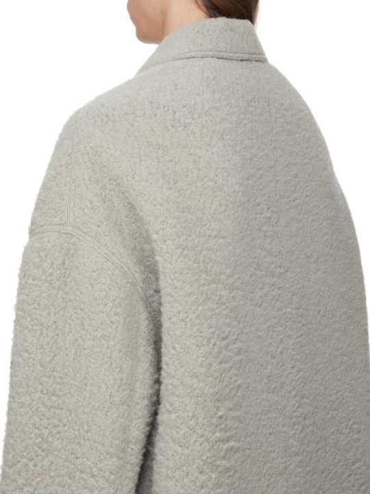 MANTEAU DROIT DARK PEARL BUTTONED BRAD COAT ALPAGA RU02F 4970 WPA 48 RICK OWENS homme boutique Strasbourg vêtement zoom d