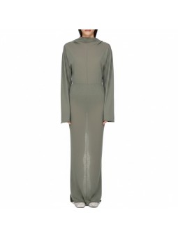Robe longue maille fine capuche Dust Hooded Dress Rick Owens Femme RP02F 5649 M 34 boutique vêtement Strasbourg France store F