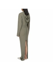 Robe longue maille fine capuche Dust Hooded Dress Rick Owens Femme RP02F 5649 M 34 boutique vêtement Strasbourg France store DD
