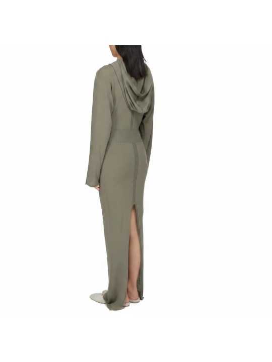 Robe longue maille fine capuche Dust Hooded Dress Rick Owens Femme RP02F 5649 M 34 boutique vêtement Strasbourg France store DD