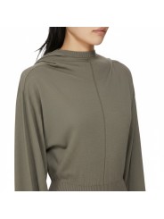 Robe longue maille fine capuche Dust Hooded Dress Rick Owens Femme RP02F 5649 M 34 boutique vêtement Strasbourg France store D
