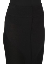 JUPE LONGUE NOIR MAILLE GODET CALF SKIRT RP02F 5677 ML 09 RICK OWENS FEMME boutique vêtement store shop online ZOOM1