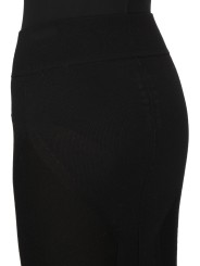 JUPE LONGUE NOIR MAILLE GODET CALF SKIRT RP02F 5677 ML 09 RICK OWENS FEMME boutique vêtement store shop online ZOOM2