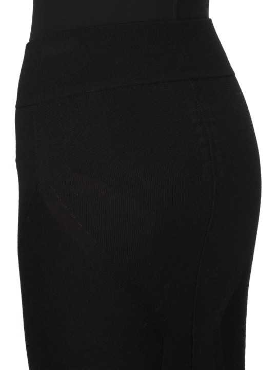 JUPE LONGUE NOIR MAILLE GODET CALF SKIRT RP02F 5677 ML 09 RICK OWENS FEMME boutique vêtement store shop online ZOOM2