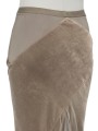 Jupe longue velour jersey & chiffon soie Dbl Sliced Skirt Rick Owens femme RP02F 5373 JSVVS 34 boutique Strasbourg vêtement dd